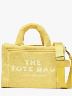 NWT Marc Jacobs Yellow The Tote Bag Plush Shoulder Bag